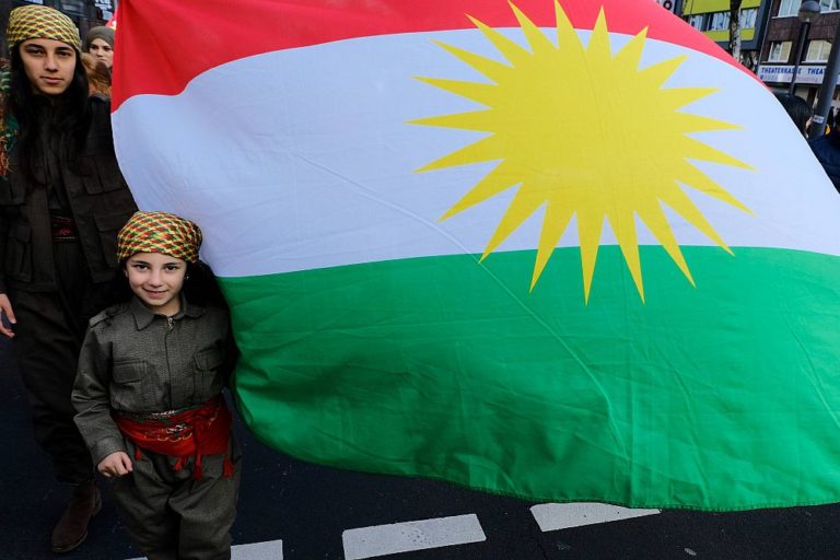 Solidaritätsdemonstration in Köln mit Afrin im kurdischen Nordsyrien gegen den Einmarsch türkischer Truppen 2018