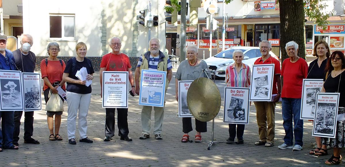 331502 Moerfelden - Hiroshima und Nagasaki - Antikriegsprotest, Atombombenabwurf, Büchel, Hiroshima, Nagasaki, US-Rakteten - Aktion