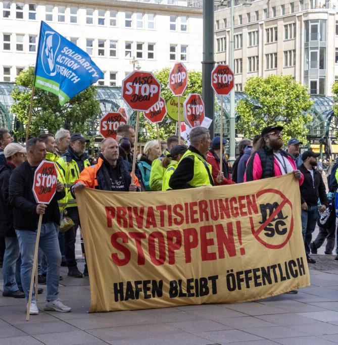 360303 HHafen - Wir sind der Hafen - Demonstrationen, Hamburger Hafen, MSC, Privatisierung, Protestaktion, ver.di Hamburg - Wirtschaft & Soziales