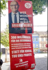 3715 03 - Wahlkampf mit Köbele und „Schottenschulle“ - DKP Brandenburg, DKP-Textilarbeitergruppe, Kulturprogramm, Landtagswahl Brandenburg 2024, Patrik Köbele - Aktion