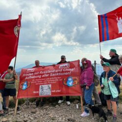 Antifaschisten auf der Schneekoppe