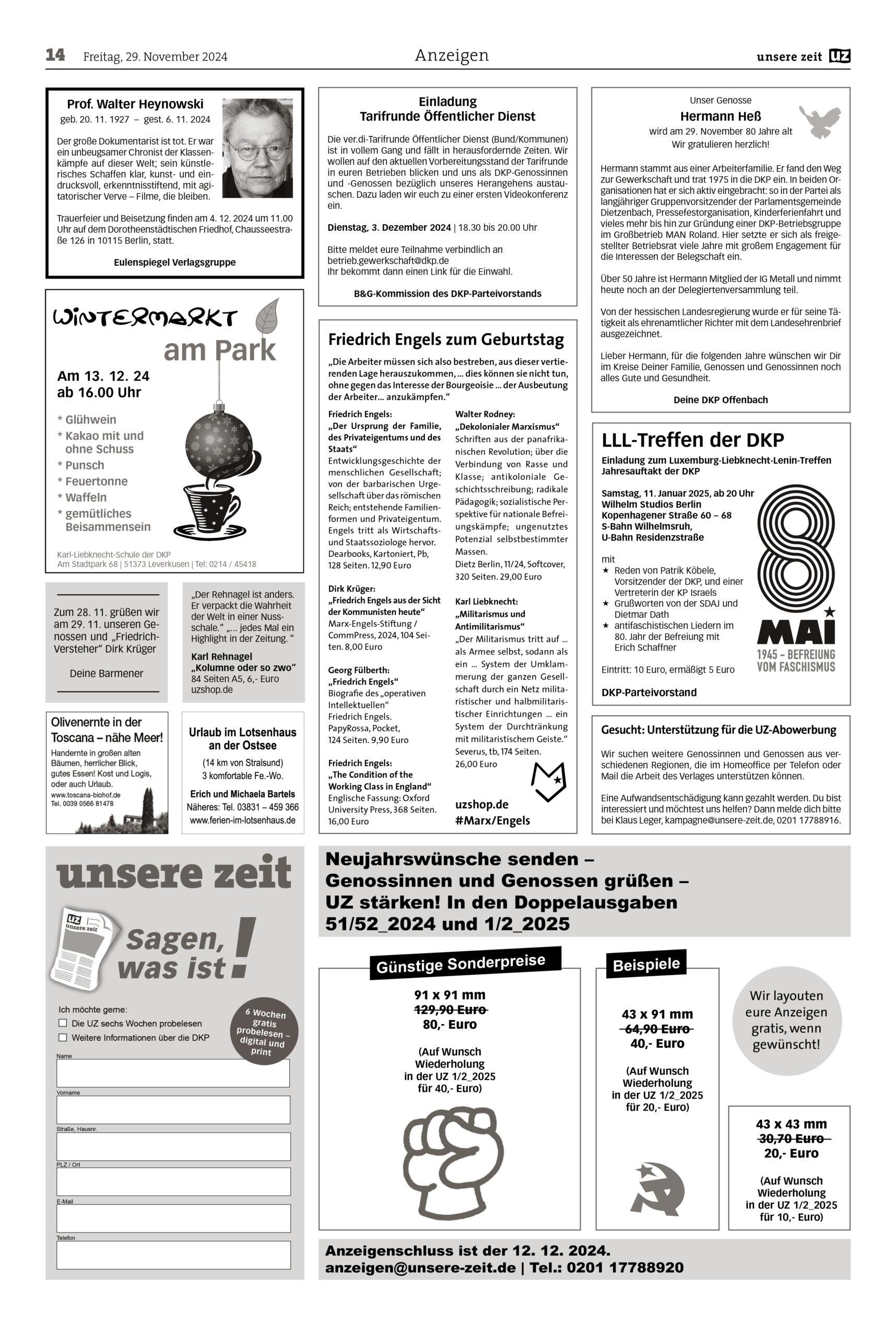 UZ 2024 48 Seite 14 scaled - Anzeigen 2024-48 - UZ vom 29. November 2024 - UZ vom 29. November 2024