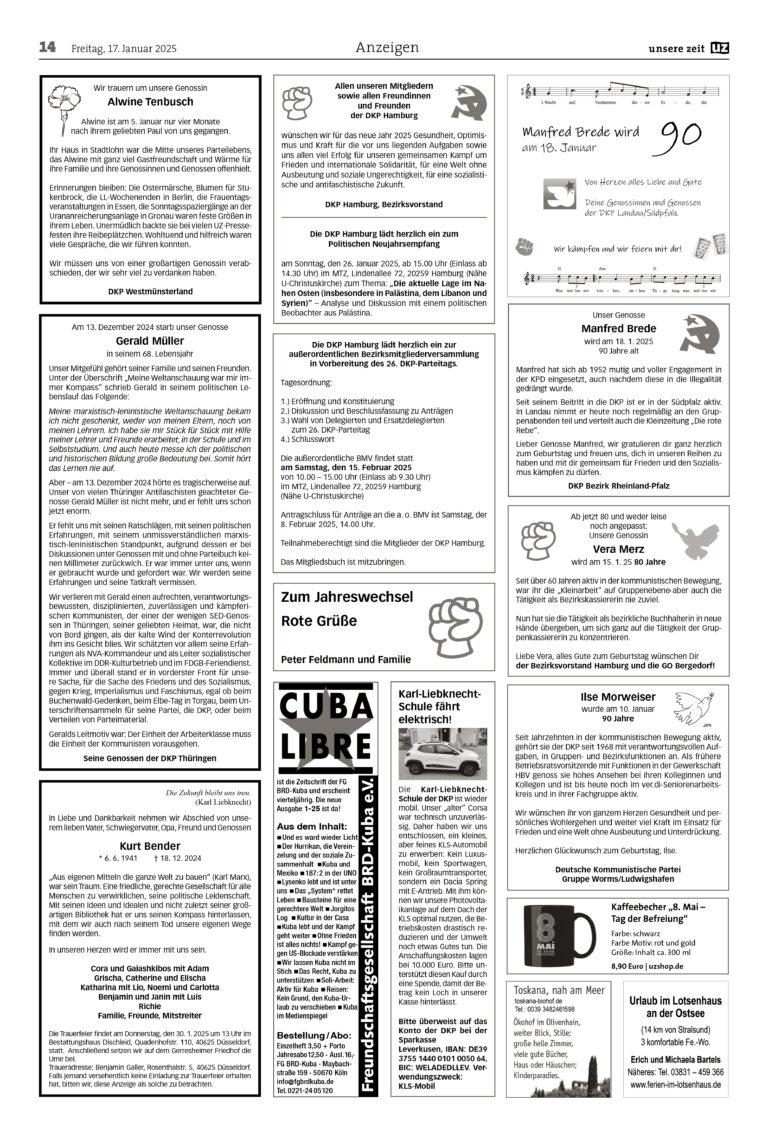 UZ 2025 03 Seite 14 - Anzeigen 2025-03 - Anzeigen - Die letzte Seite